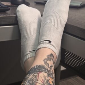 White Low-Cut Athletic Socks
